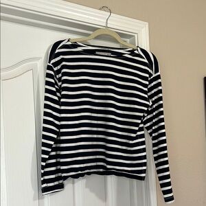 Everlane Navy Striped Boat Shirt
